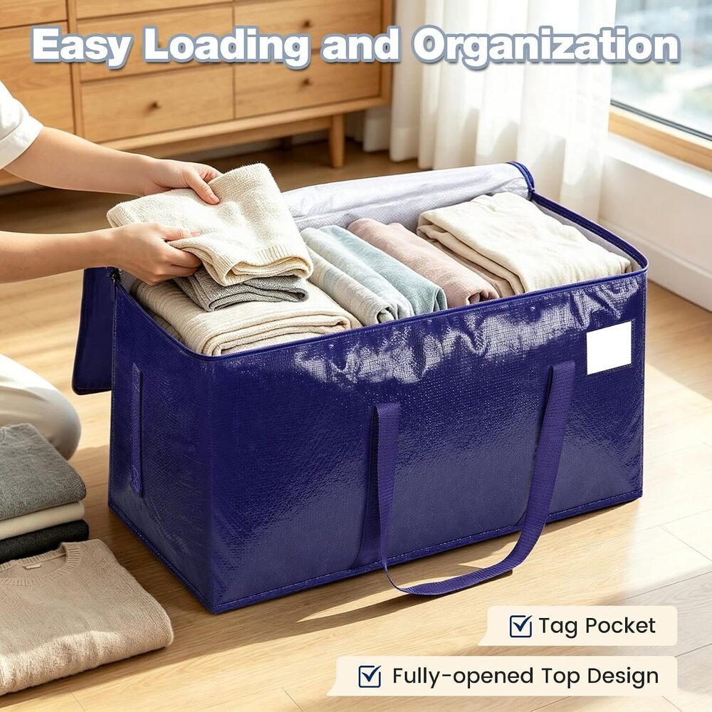 Heavy-Duty Storage Bags 6 Pack Waterproof Totes - Picture 3 of 6